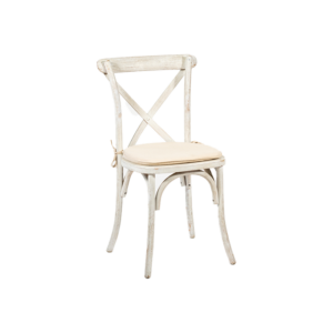 Chair Crossback White Washed event rentals los cabos