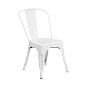 Chair Industrial White event rentals los cabos