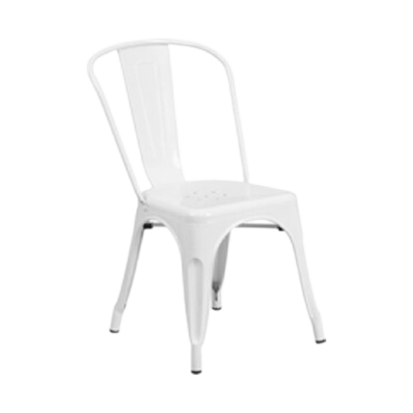 Chair Industrial White event rentals los cabos