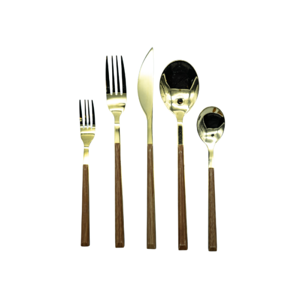 Flatware Full Gold  event rentals los cabos