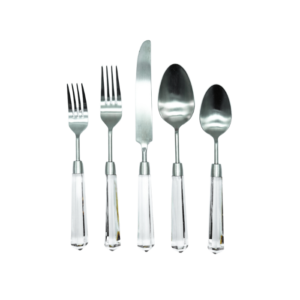 Flatware Lucite Silver event rentals los cabos