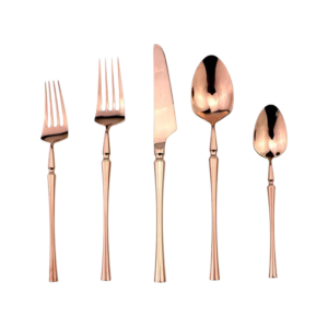 Flatware Xavier Copper event rentals los cabos