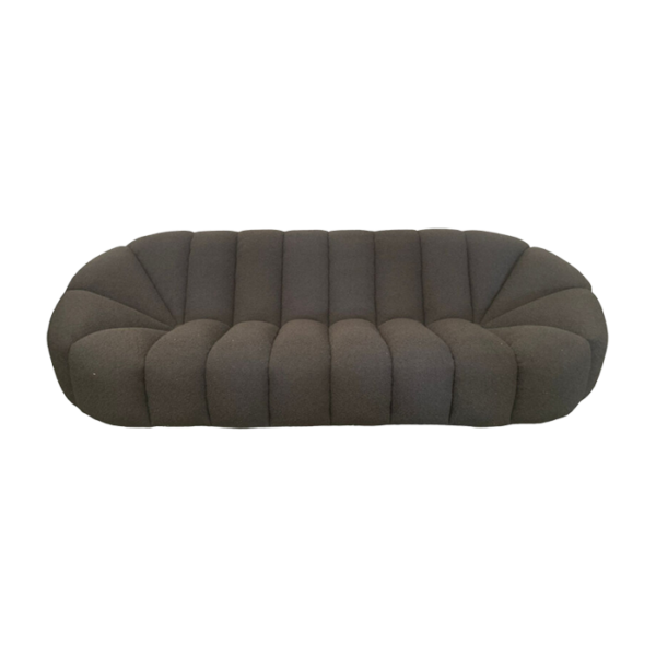 Sofa Boucle Black event rentals los cabos