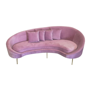 Sofa Curved Purple event rentals los cabos