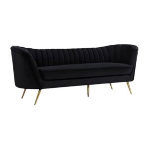 Sofa Diane Triple Black event rentals los cabos