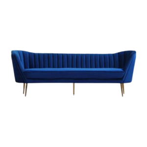 Sofa Diane Triple Blue event rentals los cabos