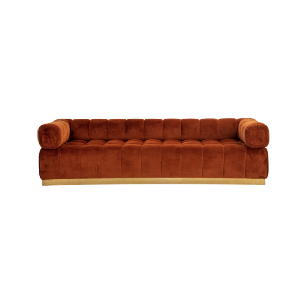 Sofa Richie Burnt Orange event rentals los cabos