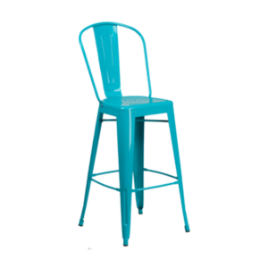 Stool Bolton Teal event rentals los cabos