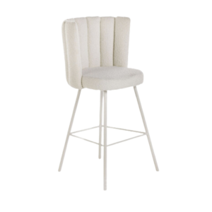 Stool Boucle White event rentals los cabos