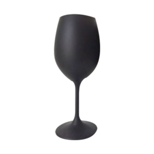 Wine Glass Black Matte  event rentals los cabos