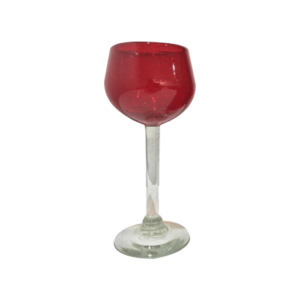 Wine Glass Blown Red event rentals los cabos