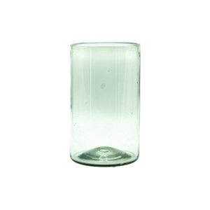 Cylinder Blown Glass Clear Medium 9" event rentals los cabos