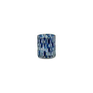 Cylinder Mosaic Blue Small 4"x3.5" event rentals los cabos