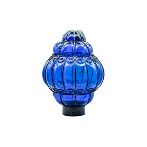 Lantern Blown Glass Blue event rentals los cabos