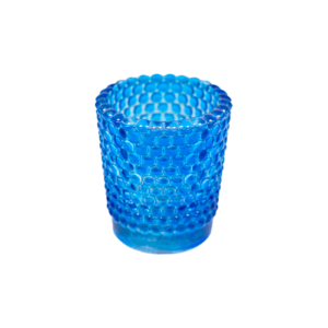 Votive Hobnail Blue event rentals los cabos