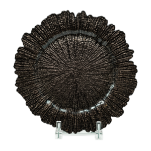 Charger Plate Seasponge brown event rentals los cabos