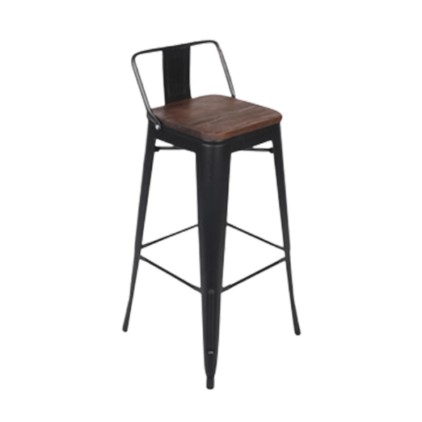 Stool Industrial Black event rentals los cabos